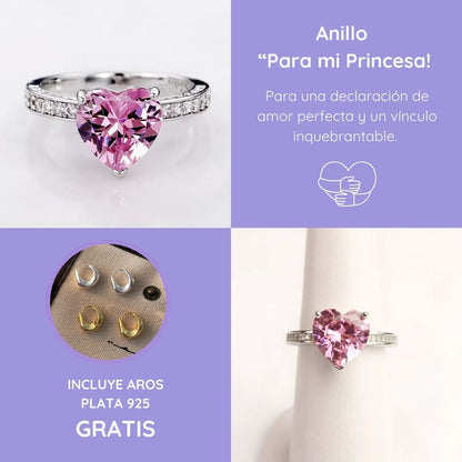 Anillo "Para mi Princesa" + Aros de Regalo SOLO HOY